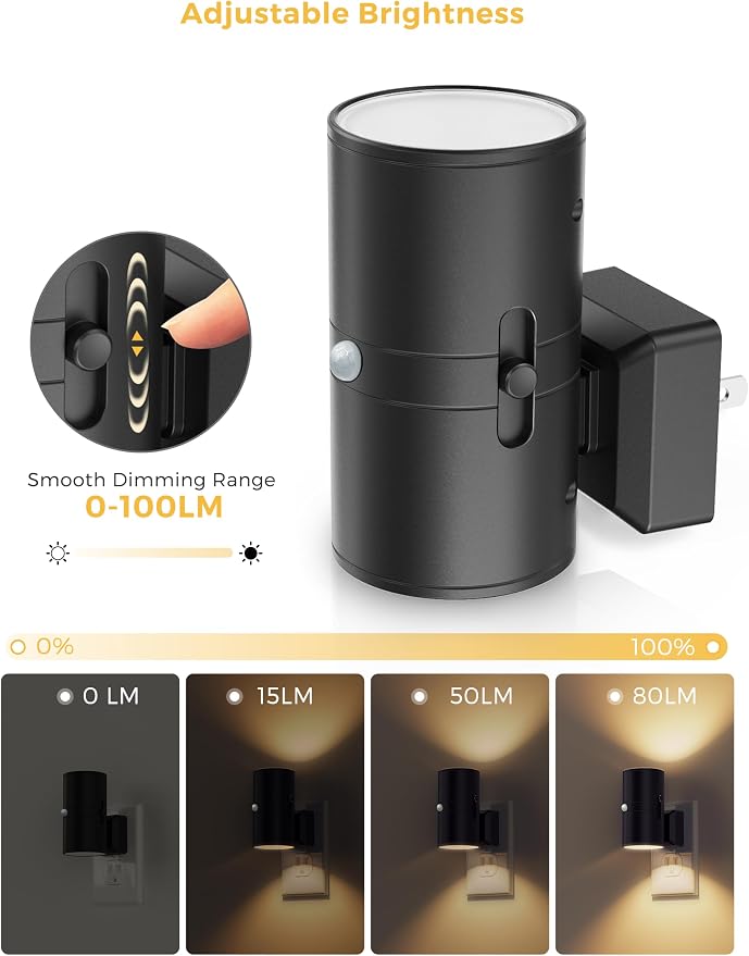 L LOHAS LED Motion Sensor Night Light, Dimmable Night Lights Plug into Wall - Image 4
