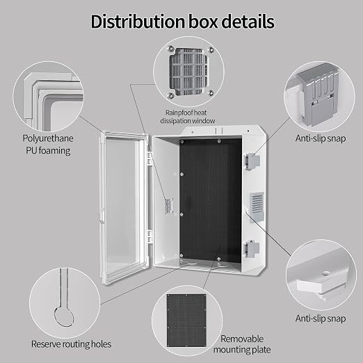 Namunanee Outdoor Electrical Junction Box, ABS Water Resistant Enclosure - Image 6