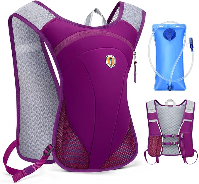 Hydration Backpack with 2L Water Bladder Bag, Lightweight and Breathable by MIAOJIE