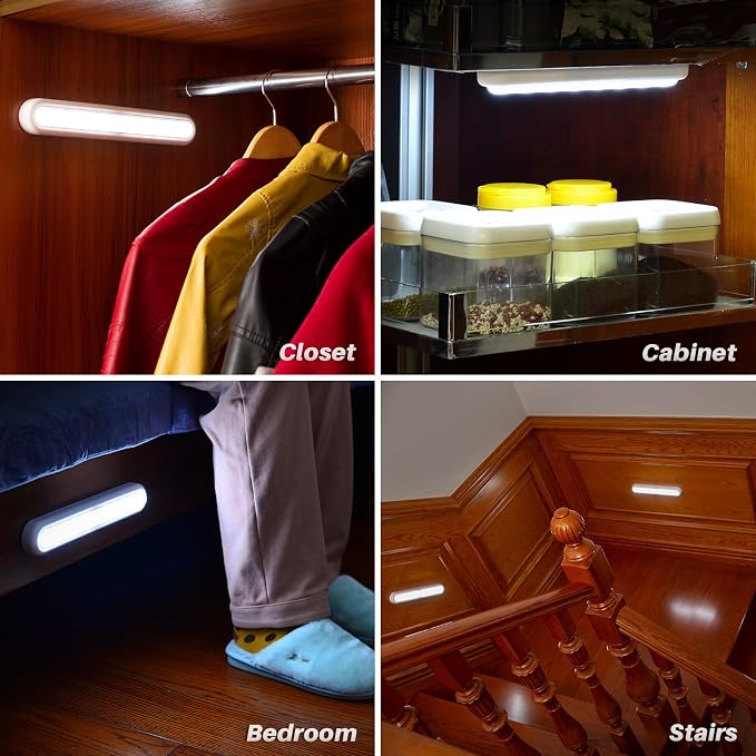 STAR-SPANGLED 11” Motion Sensor Lights Indoor AA Battery Operated, Stick on LED - Image 6