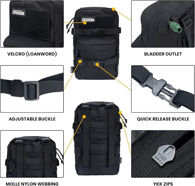 EXCELLENT ELITE SPANKER Tactical MOLLE Hydration Backpack Water Bladder Carrier - Image 3