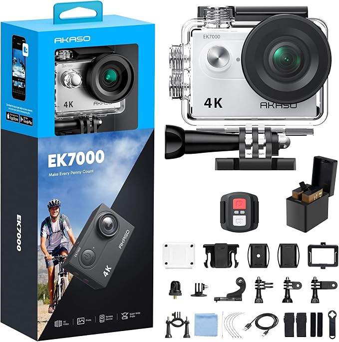 AKASO EK7000 4K30FPS 20MP WiFi Action Camera by AKASO