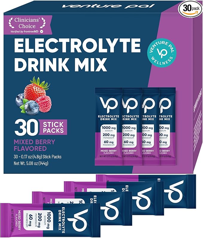 Venture Pal High Sodium Sugar-Free Electrolyte Powder Packets by VenturePal