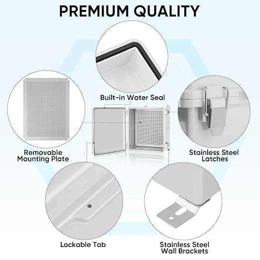 TICONN Outdoor Electrical Box Waterproof, Junction Box IP67 ABS Plastic - Image 5