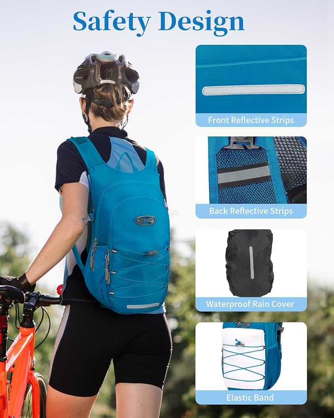 Hydration Backpack with 2L Water Bladder, Hiking Water Backpack - Image 7