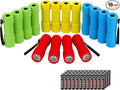 EverBrite 16-Pack Mini LED Flashlight Set, Small Flash Lights Assorted 4 Colors by EverBrite