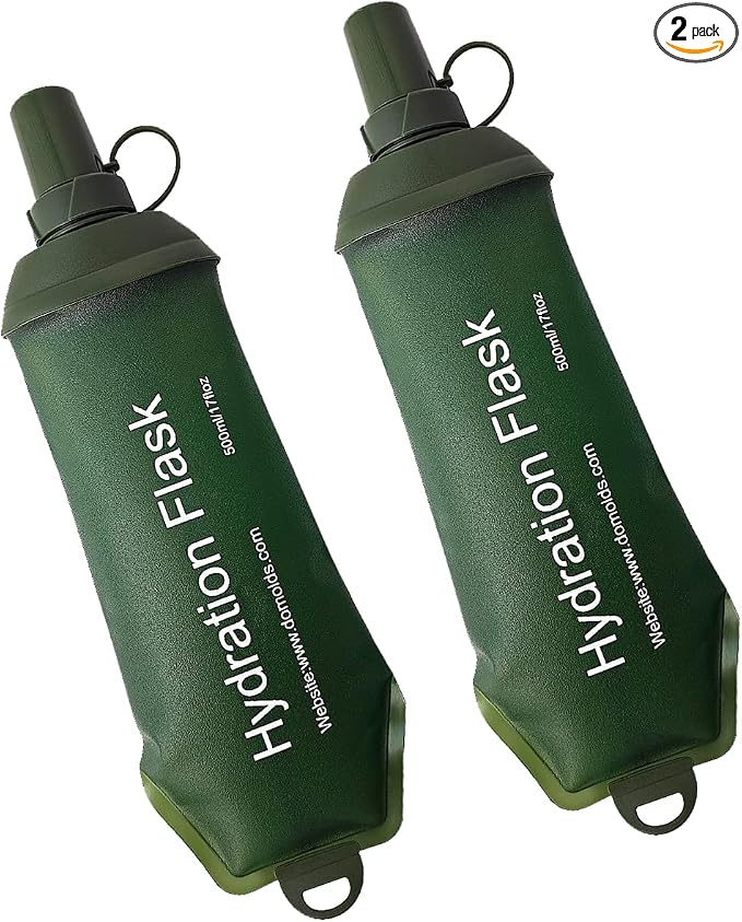 WILDREEDS 500ml Soft Flask, TPU Collapsible Soft Water Bottle by WILDREEDS