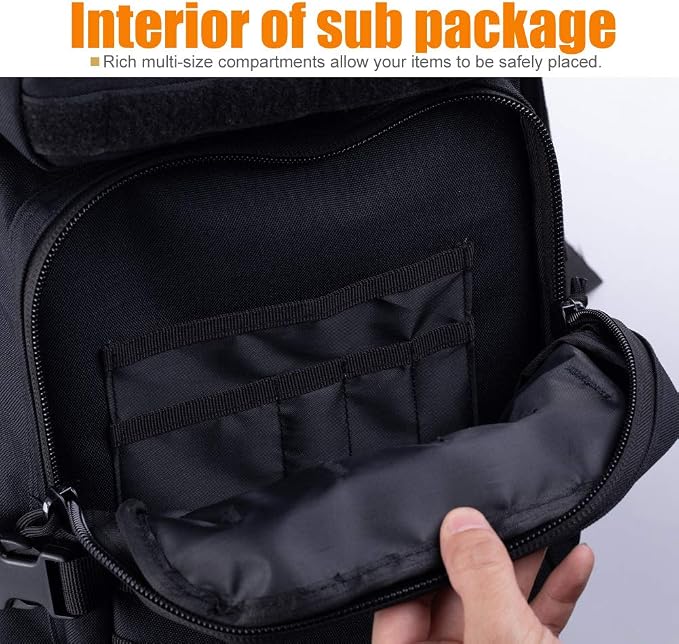 45L Tactical Backpack for Men Women, Military Assault Pack - Image 8