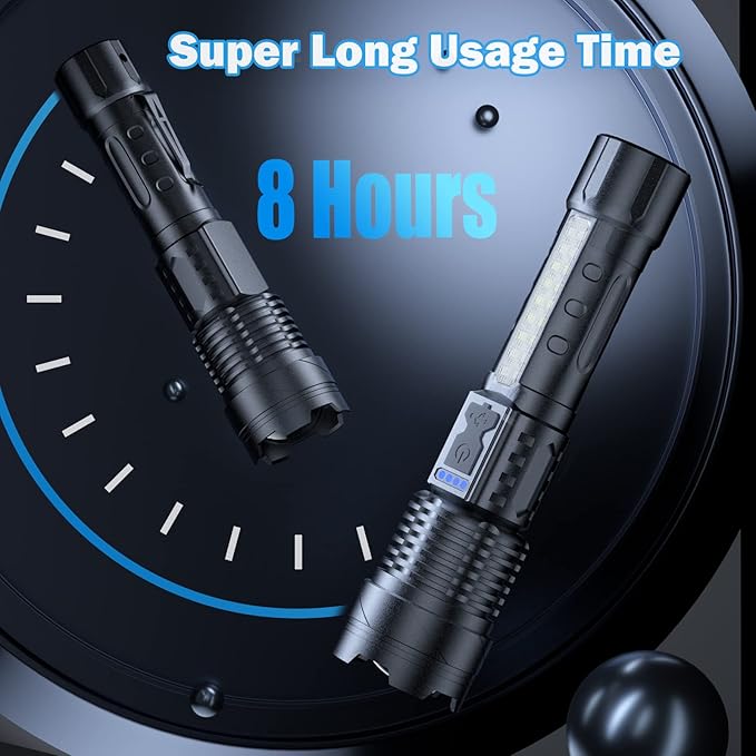 Cinlinso Flashlight High Lumens Rechargeable 2 Pack, 990000 Lumen Super Bright - Image 3