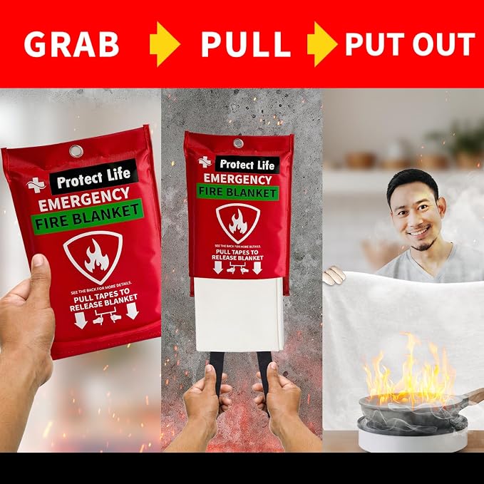 Protect Life Saving Emergency Fire Blankets 2 Pack - Image 5