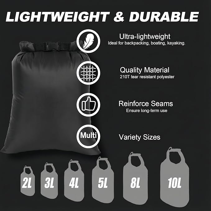 Dry Bags Waterproof Set, Outdoor Dry Bag Keep Gear Dry - Image 2