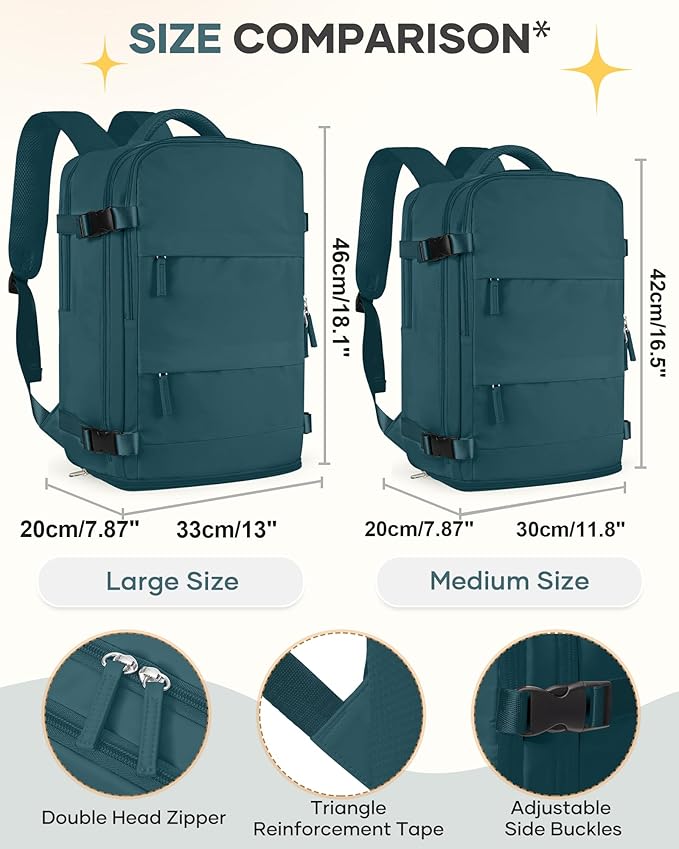 coofay Large Travel Backpack For Women Men Airline Approved Carry On Backpack - Image 4