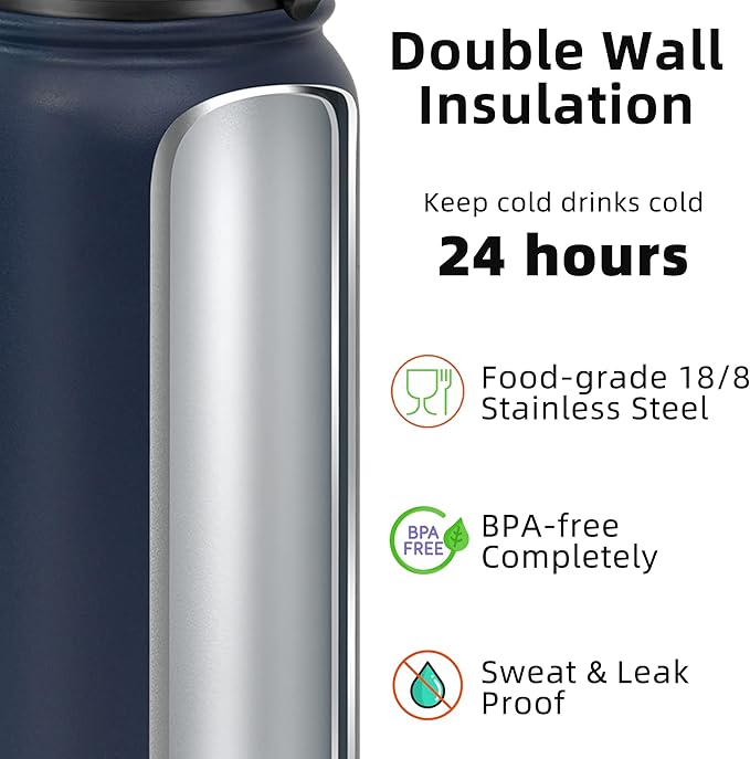 Fanhaw 20 oz Insulated Stainless Steel Water Bottle - Image 3