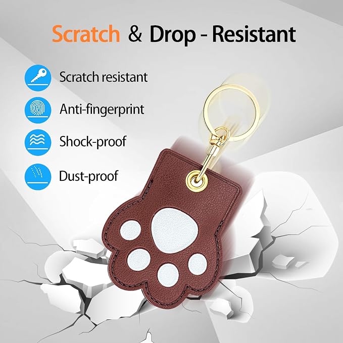 Leather Keychain Case Holder Compatible - Image 3
