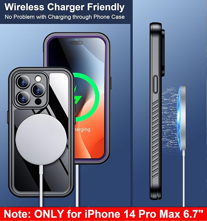 SPIDERCASE Only Designed for iPhone 14 Pro Max Case Waterproof Full Body - Image 6