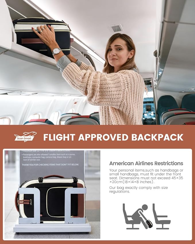 LOVEVOOK Carry On Backpack, 50L Large Travel Backpack - Image 2