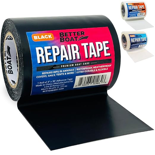 Better Boat Repair Tape for Fabric and Vinyl 30ft x 3in, Heavy Duty by BetterBoat
