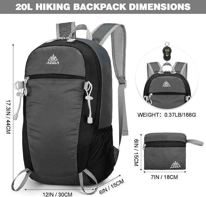 Seektop 20L Ultra Lightweight Small Hiking Backpack, Water-Resistant Packable - Image 4