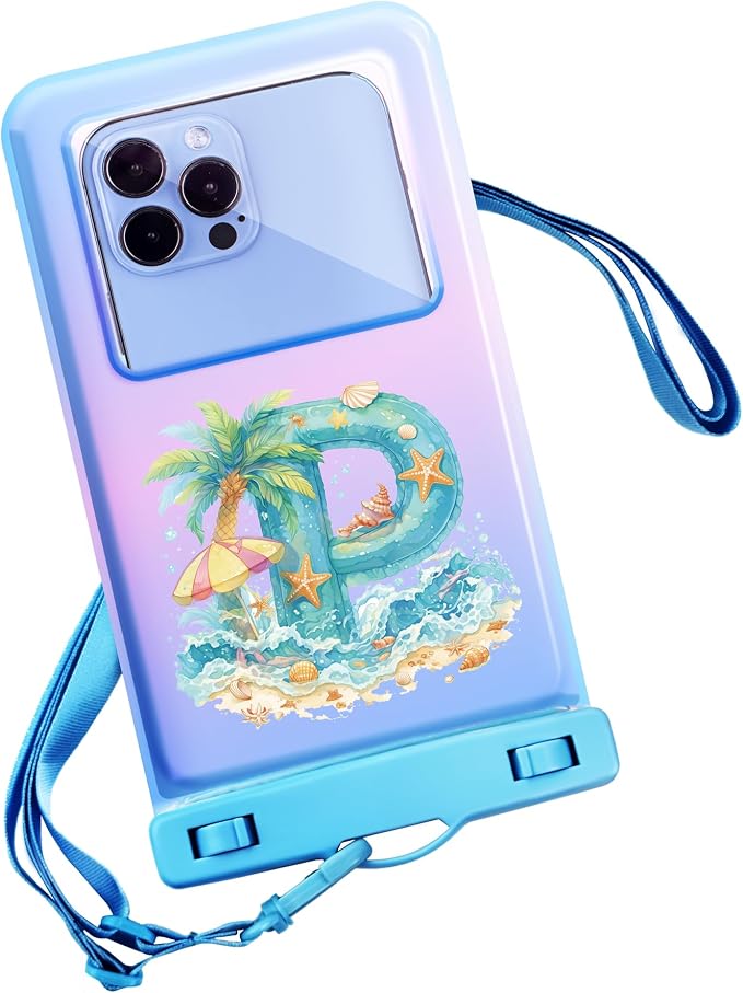 Personalized Initial Waterproof Phone Pouch Case by Unknown