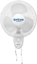 Hurricane Supreme 12” Portable Oscillating Wall Mount Fan, Space Saving by Hurricane