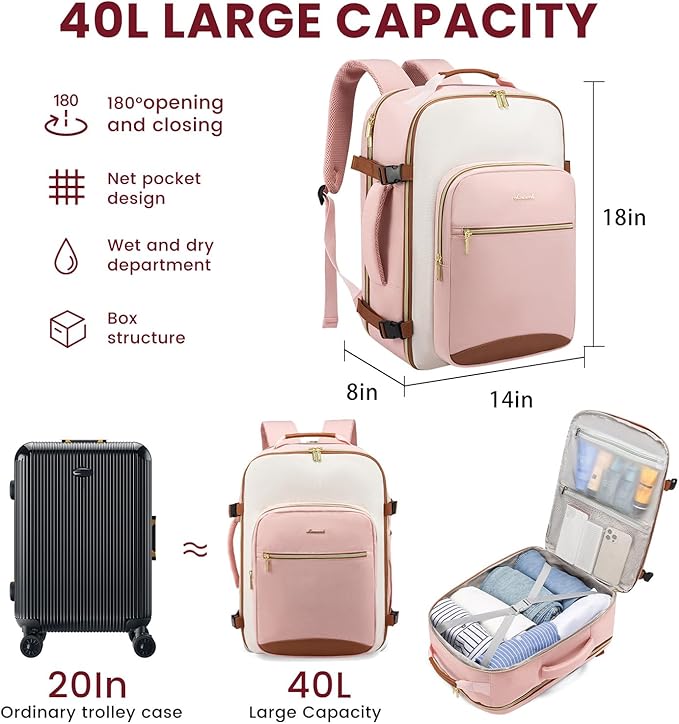 LOVEVOOK 40L Large Travel Backpack - Image 2