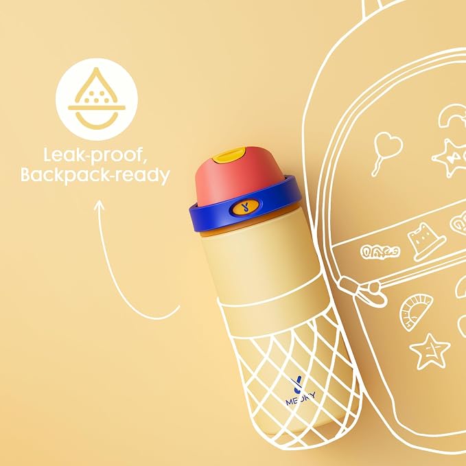 18 oz Kids Water Bottle for School: Meoky 18 oz Stainless Steel Insulated Water - Image 5