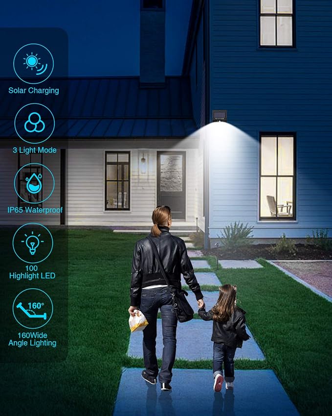16 Pack Solar Lights Outdoor, 3 Modes/100LED Wireless IP65 Waterproof Solar - Image 6