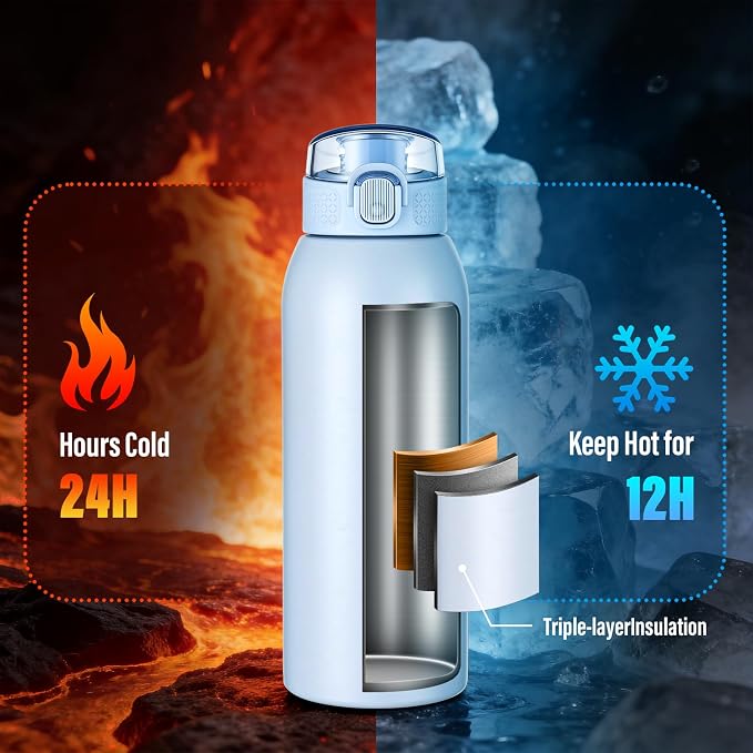 Insulated Water Bottle 24 oz - Image 3