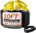 PlugSaf NEMA 14-50P/14-50R 10 FT 50 Amp RV/EV Extension Cord Outdoor by PlugSaf