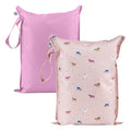 Tiny Twinkle Mess Proof Wet Bags | 2-Pack Reusable Waterproof Wet Bags by TinyTwinkle