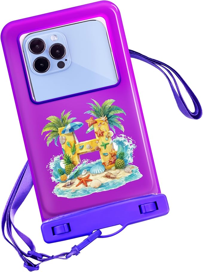 Personalized Initial Waterproof Phone Pouch Case by Unknown