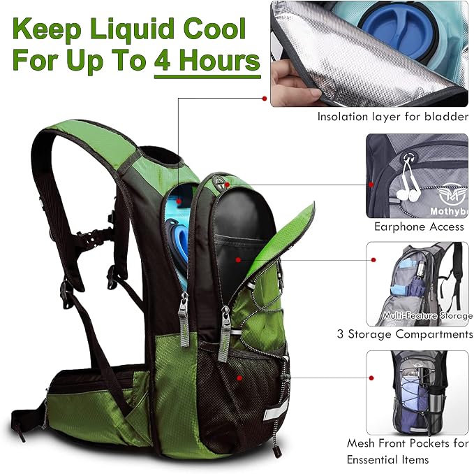 Mothybot Insulated Hydration Backpack Pack - Image 2