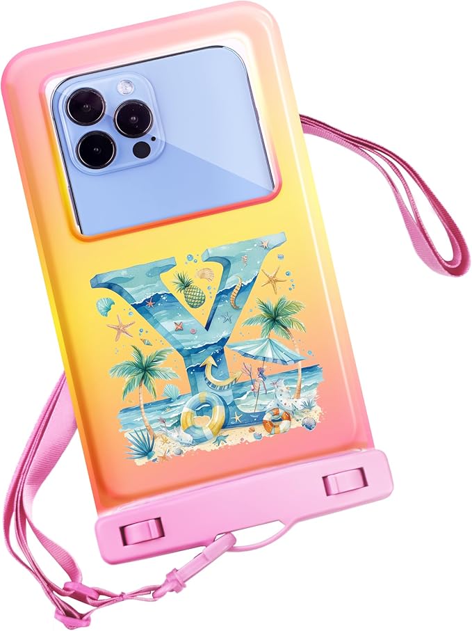 Personalized Initial Waterproof Phone Pouch Case by Unknown