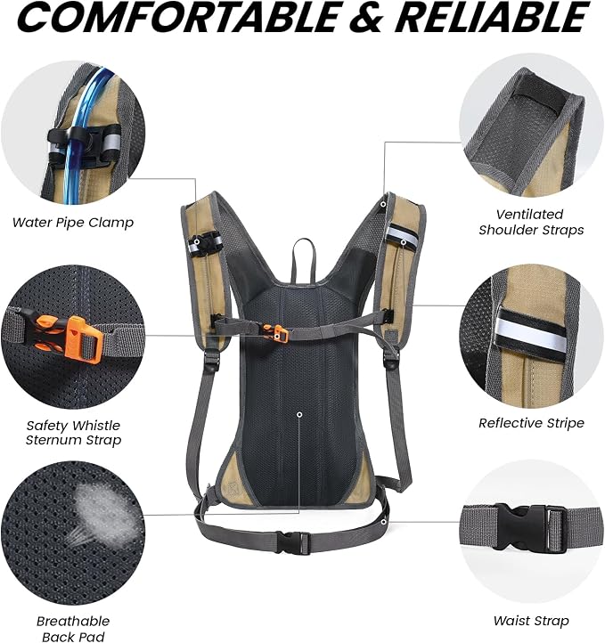 Nepest Hydration Pack Backpack for Women & Men, Lightweight Water Backpack - Image 4