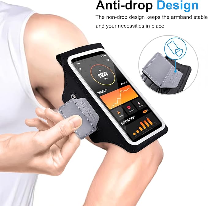 GUZACK Running Armband for iPhone 17 16 15 14 13 Pro Max, Galaxy S25 S24 S23 S22 - Image 6