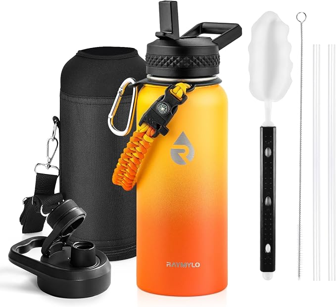 RAYMYLO Insulated Water Bottle 32 oz, Triple Wall Vacuum Stainless Steel by RAYMYLO