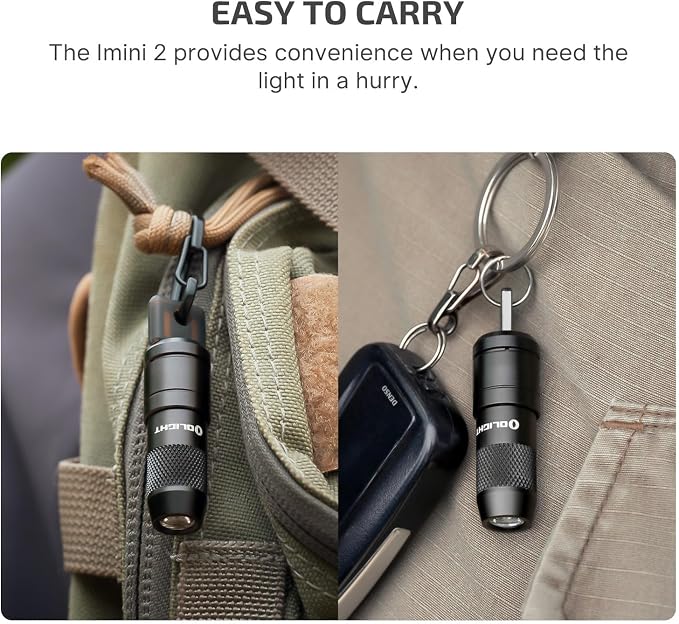 OLIGHT 2 Pack IMINI 2 EDC Rechargeable Keychain Flashlight, 50 Lumens Compact - Image 7
