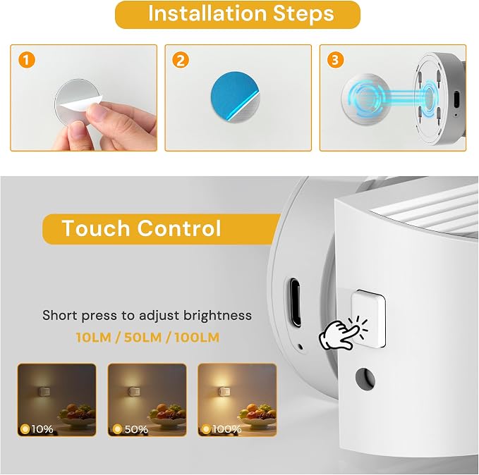 L LOHAS LED Motion Sensor Night Light, Rechargeable Stair Lights Indoor - Image 3