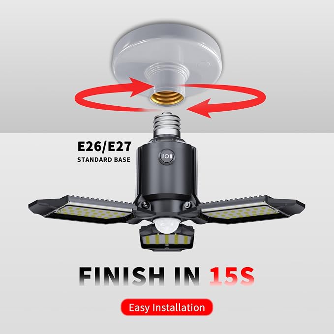 Motion Sensor Garage Light, 80W Garage Lights Ceiling Led Motion Activated - Image 5