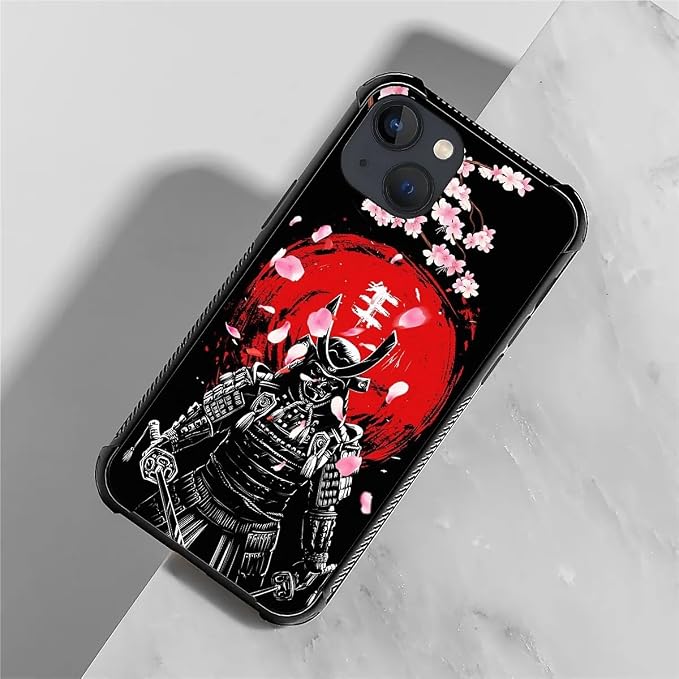 for iPhone 13 Mini Case, Sakura Japanese Samurai Pattern Graphic Design Girl - Image 5
