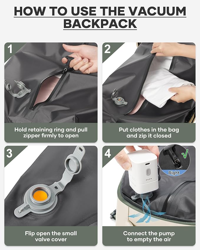 coofay Vacuum Backpack Travel - Image 3