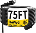 HUANCHAIN Black Outdoor Extension Cord 75 FT Waterproof, Flexible 16/3 Gauge by huanchain