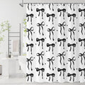 Black Bow Shower Curtain by Caheansi