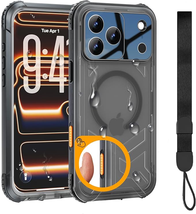 for iPhone 17 Pro Max Waterproof Case, Fit by EVCING