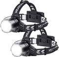Super Bright Headlamp 2-Pack, Rechargeable 99000 Lumens Head Lamps by HeadlampRechargeable