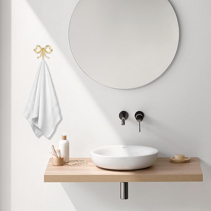 MAGICLULU Gold Coat Hook Bow Wall Hooks Brass Hanging Hook Multi-Purpose Door - Image 6