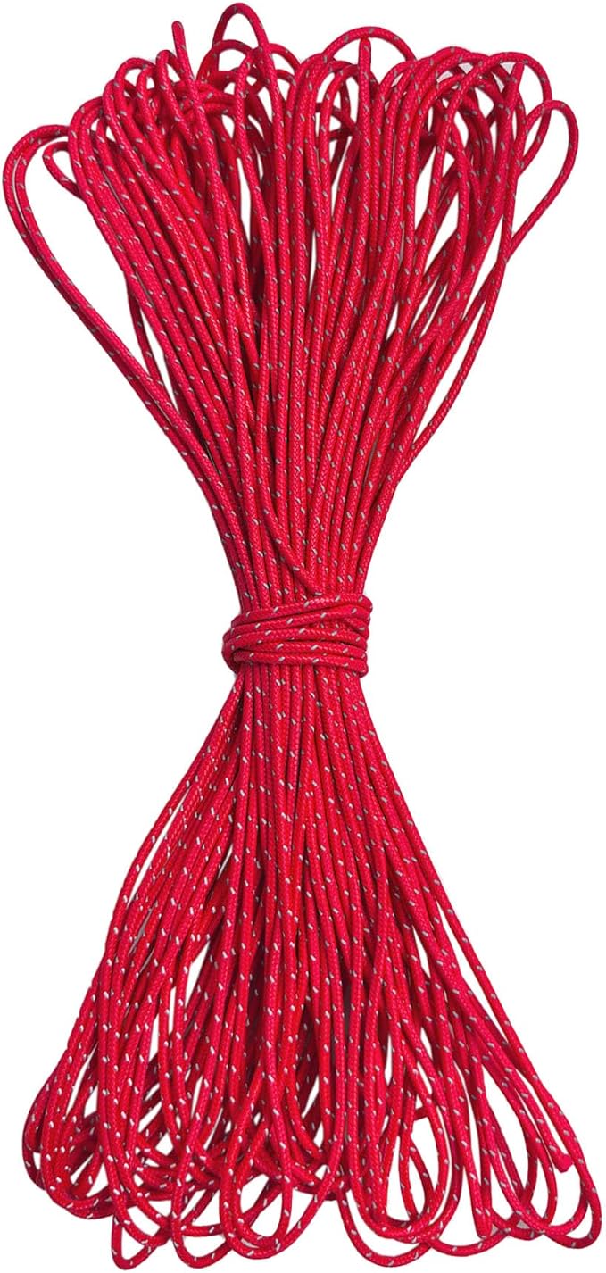 Dyneema Reflective Rope -2mm 400kg Fracture Strain by Unknown