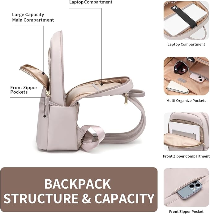 GOLF SUPAGS Laptop Backpack for Women Slim Computer Bag Work Travel College - Image 3