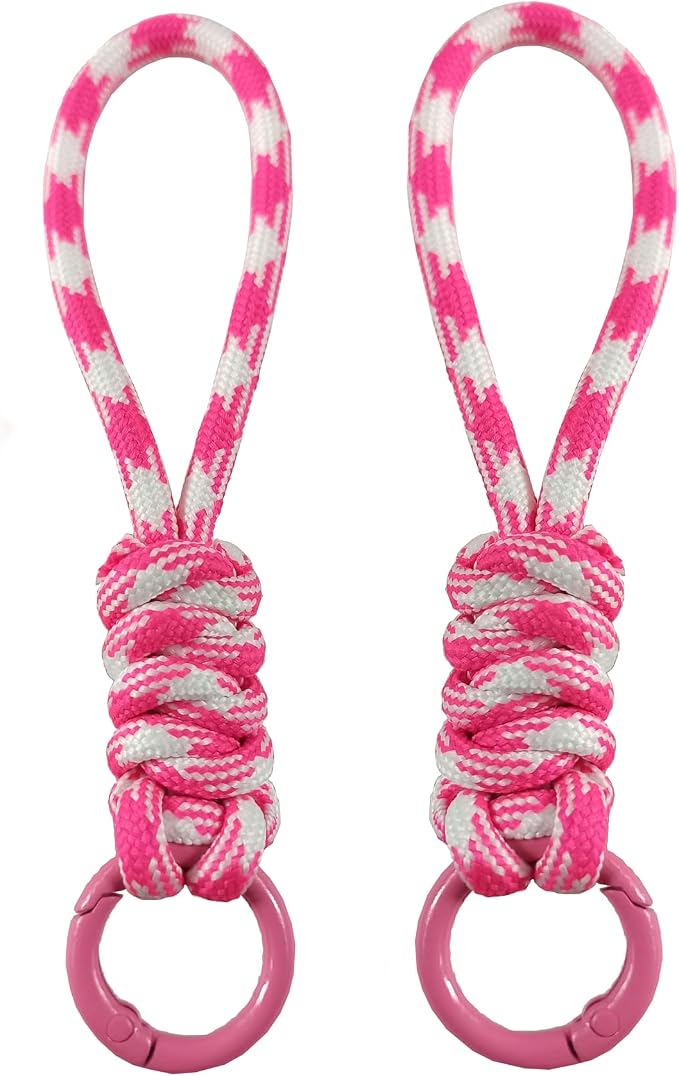 Colorful Braided Paracord Keychain, 12cm Length, Decorative Woven Rope Strap by FFILL