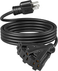 DEWENWILS 15FT Outdoor Extension Cord, Tri-Tap Extension Cord Splitter by DEWENWILS